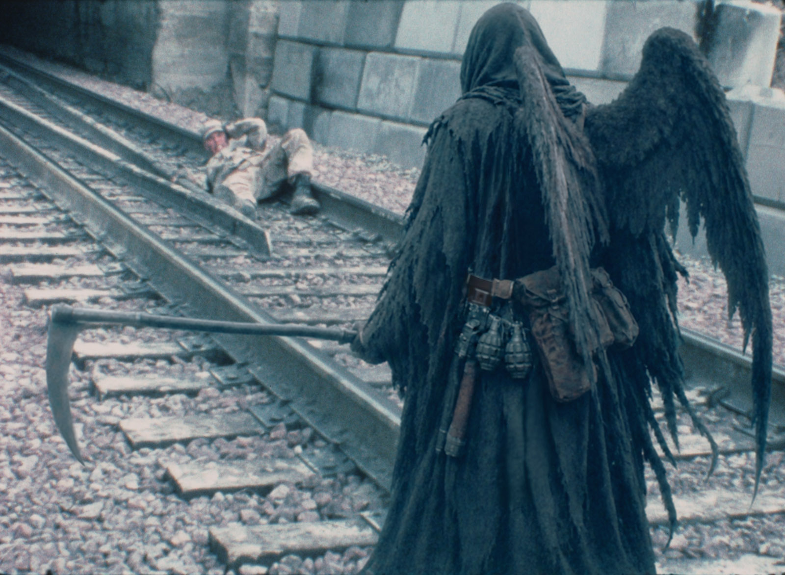 Death Throes — the Reaper on the railroad tracks