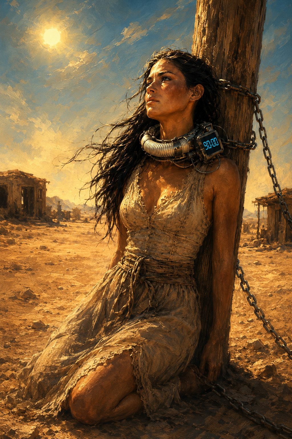 She Dies in 90 Minutes — Daria chained in the wasteland